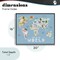 Stupell Industries Kid's Map Of World Blue Framed Giclee, design by Carla Daly